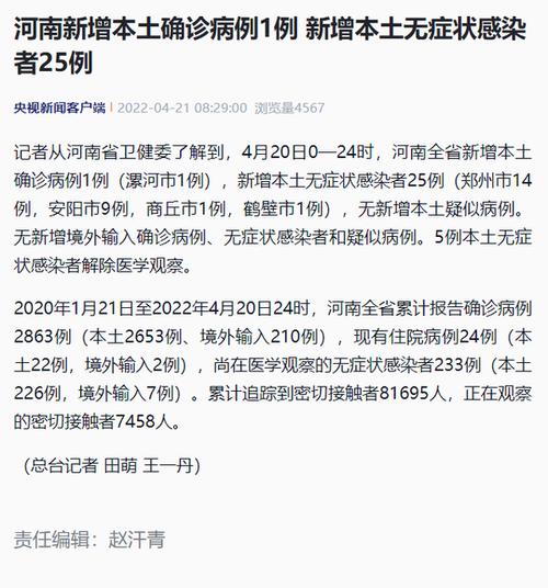 1月10日河南新增本土确诊病例87例，各地病例分布详情